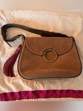Tory Burch Leather Suede Shoulder Bag